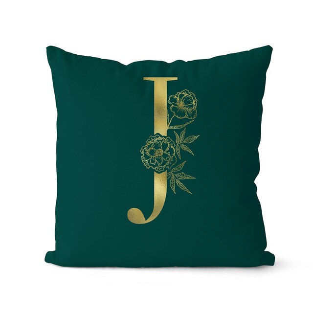 Retailhood™ Green Pillowcase Gold Letters