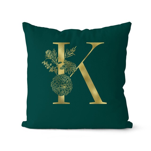 Retailhood™ Green Pillowcase Gold Letters