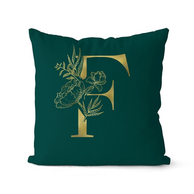 Retailhood™ Green Pillowcase Gold Letters